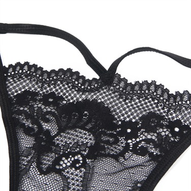 Стринги кружевные Star Night, чёрные, S