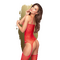 Эротический комбинезон Penthouse Hot nightfall red (XL)