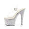 Босоножки Pleaser Bejeweled-708DM, каблук 7 дюймов, ремешок на щиколотке шириной 2 3/4 дюйма, прозрачный/серебристый