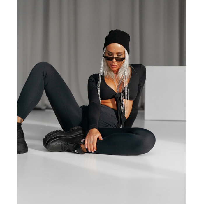 Легінси Fitzona Black Legging With Shiny Black on the Back