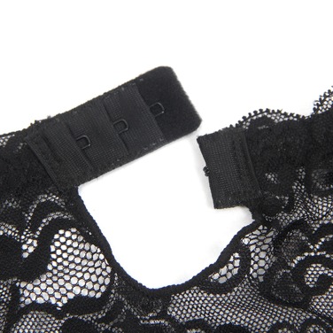 Комплект мереживний пояс для панчіх з трусиками StarNight, чорний, L