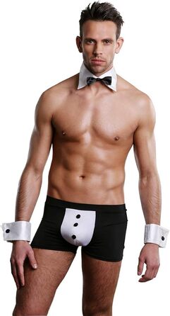 Чоловічий ігровий костюм Sunspice Сексуальний Офіціант, чорний-білий, O/S