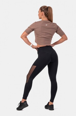 Топ Minimalist Logo NEBBIA crop top 600 Brown