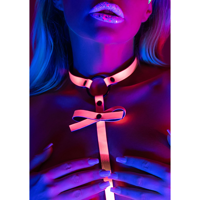 Портупея з бантиком Taboom Glow In The Dark з ефектом свічення у темряві