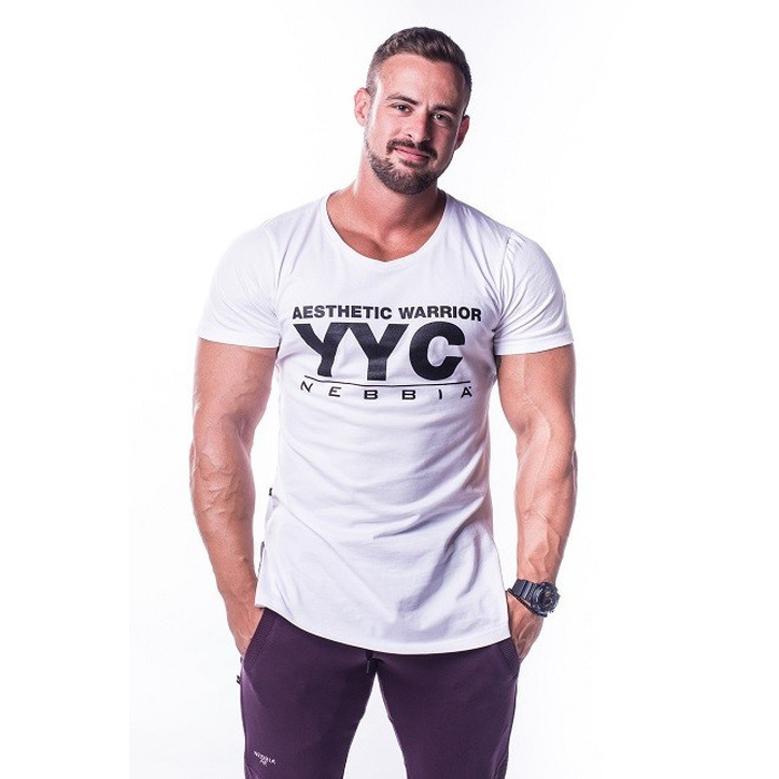 Спортивна футболка Nebbia ATHLETIC LOGO White 730