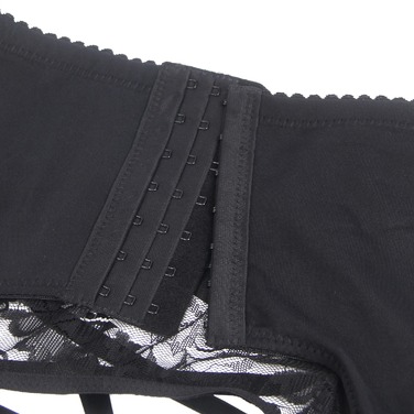 Мужской пояс кружевной с подвязками Star Night черный, S