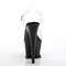 Босоніжки Pleaser Moon-708HRS на підборах 7 дюймів, з вирізом 2 3/4 дюйма з ремінцем на щиколотці PF, прозорі/чорні
