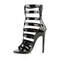 Босоніжки Pleaser Sexy-52 на 5-дюймовому каблуці, закритого крою ззаду, з ремінцями, чорного кольору