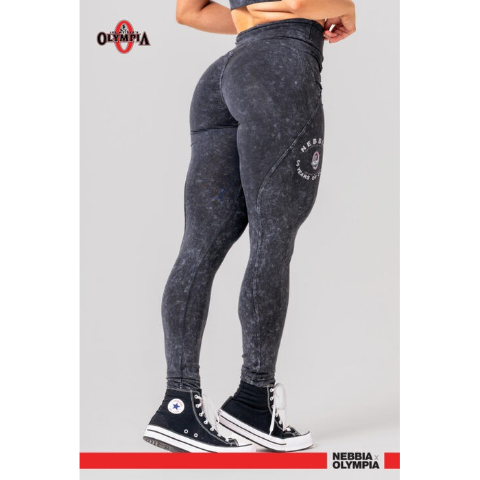 Легінси Nebbia Washed High Waisted Leggings GYM WARRIOR Black 776