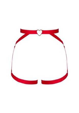 Портупея пояс Obsessive Elianes harness, червона, XS/S