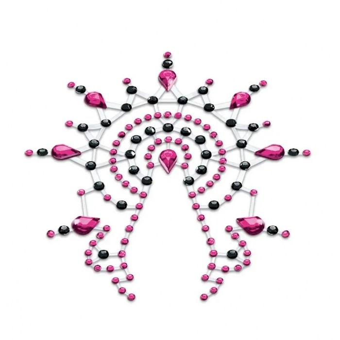 Украшения для груди и бикини со стразами Gloria Petits Joujoux, черно-розовые