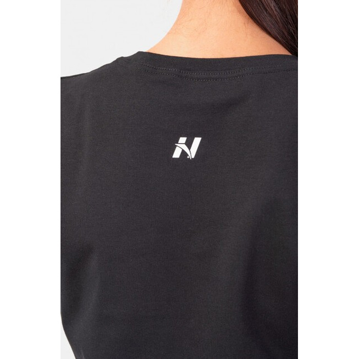 Топ Minimalist Logo NEBBIA crop top 600 Black