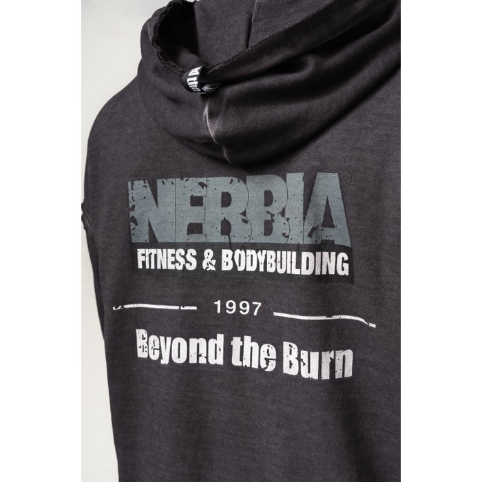 Кофта Nebbia Washed-off Zip Up Hoodie GYM BRO Black 362