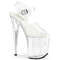 Босоніжки Pleaser Flamingo-808VL на підборах 8 дюймів, 4 дюйми PF, повністю веганські босоніжки з ремінцем на щиколотці, прозорі