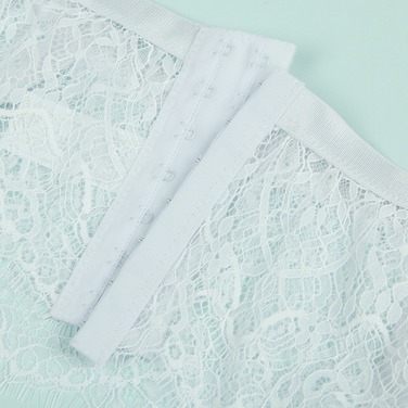 Комплект кружевной Star Night, пояс для чулок+трусики стринги, белый