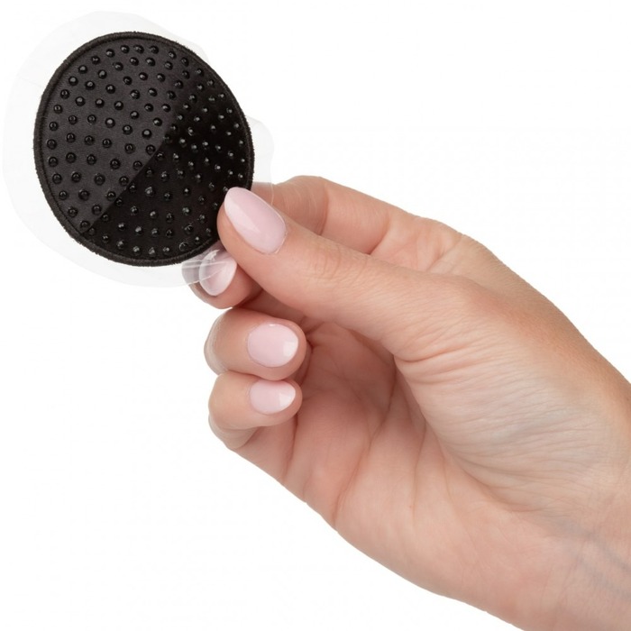 Пестисы на соски со стразами Radiance CalExotics, самоклеящиеся, черные