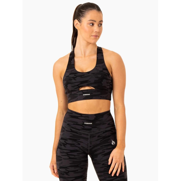 Топ Base Racer Back Sports Bra - Black Camo