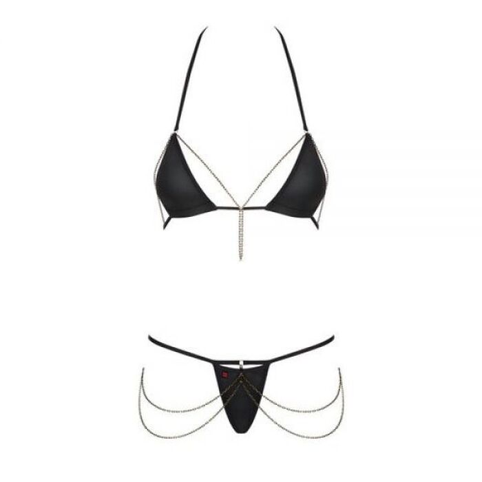 Комплект Obsessive Redella 2-pcs set black S/M