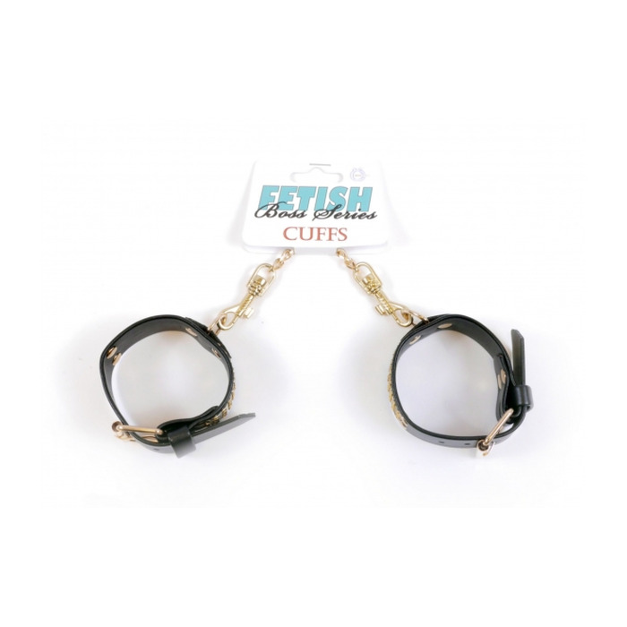 Наручники Fetish Boss Series Наручники со стразами 3 см Золото