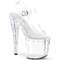 Босоножки Pleaser Enchant-708RS-02, каблук 8 дюймов, ремешок на щиколотке, украшенный стразами, 3 3/4 дюйма, прозрачные
