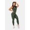 Легінси Nebbia Organic Cotton Ribbed High-Waist Leggings 405 Dark Green