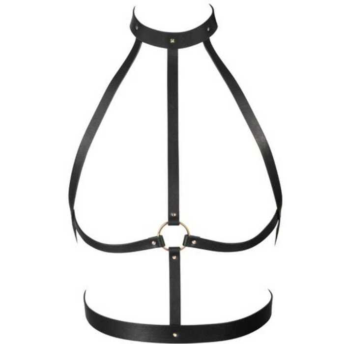 Портупея MAZE Bijoux Indiscrets з кільцем, чорна O\S