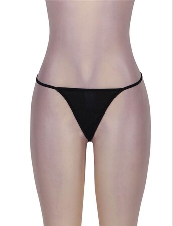 Комплект Star Night кружевной пояс для чулок и трусики стринги, черный