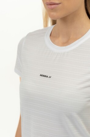 Футболка FIT Activewear T-shirt 'Airy” with Reflective Logo White 438