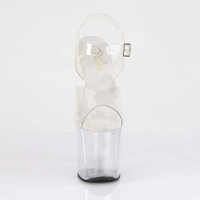 Босоножки Amaze-808, танкетка высотой 8 дюймов, ремешок на щиколотке шириной 3 1/2 дюйма, прозрачный/прозрачный