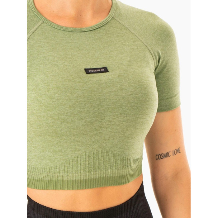 Топ Excel Seamless T-Shirt - Moss Green Marl
