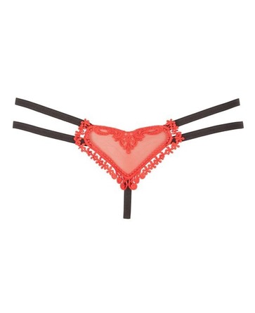 Сексуальные стринги в форме сердца Mandy Mystery с двойной резинкой, L/XL