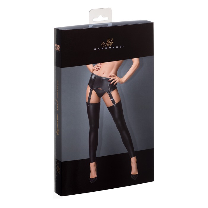 Пояс для чулок виниловый Noir Handmade F034 черный, S
