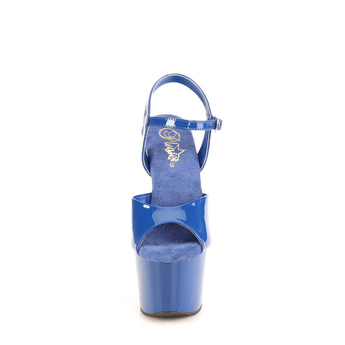 Босоніжки Adore-709 на підборах 7 дюймів, босоніжки з ремінцем на щиколотці 2 3/4 дюйма, сині