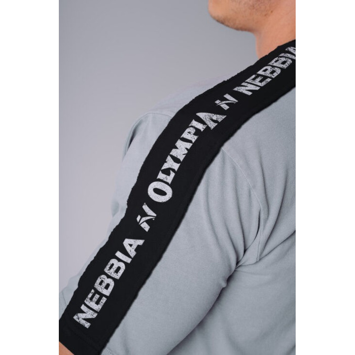 Футболка NEBBIA x Olympia Muscle Cover T-Shirt Light Grey 942