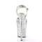 Босоніжки Pleaser Flamingo-810LG **8-дюймовий каблук, 4-дюймовий PF блискучий ремінець на щиколотці, сріблястий