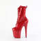 Чоботи Pleaser Flamingo-1040GP на підборах 8 дюймів, черевики до щиколотки зі шнурівкою 4 дюйми, з блискавкою збоку, червоні