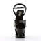 Босоніжки Pleaser Moon-709 *7 дюймів на підборах, 2 3/4 дюйма з вирізом PF з ремінцем на щиколотці, чорні