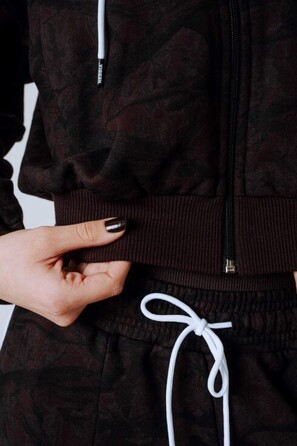 Спортивна кофта Nebbia Relaxed Zip Hoodie POWER Dark Brown Camo 895