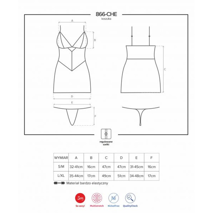 Сорочка Obsessive 866-CHE-1 chemise