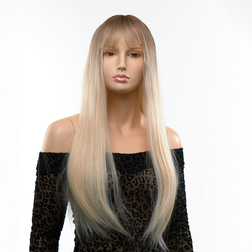 Перука пряма з чубчиком Fetish Hair омбре блонд, 60 см