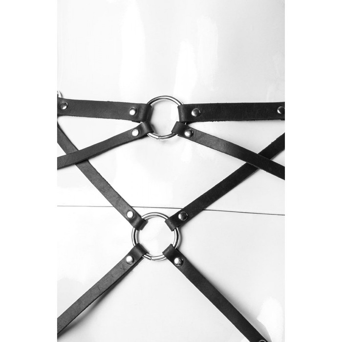 Гартери One Size G7.1, з натуральної шкіри, чорні