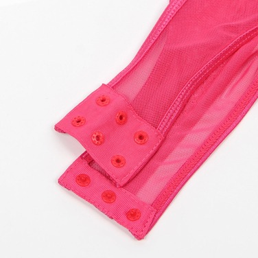 Боди кружевное Star Night с доступом и подтяжками, розовое, XS-S