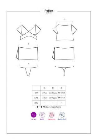 Костюм поліцейської obsessive Police uniform L / XL