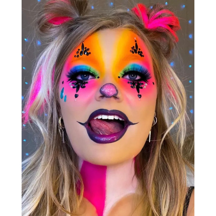 Наклейки-стразы для лица Харли Квинн Leg Avenue Harlequin