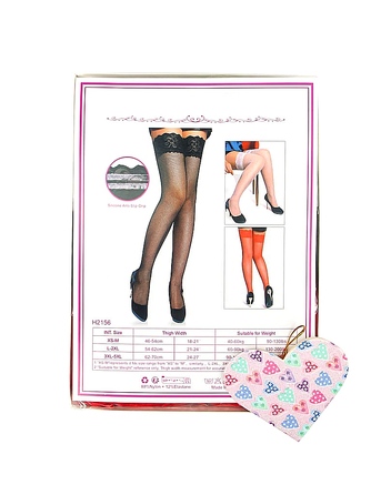 Комплект панчіх Star Night мереживні, чорні, білі, червоні, 3 пари, L-2XL