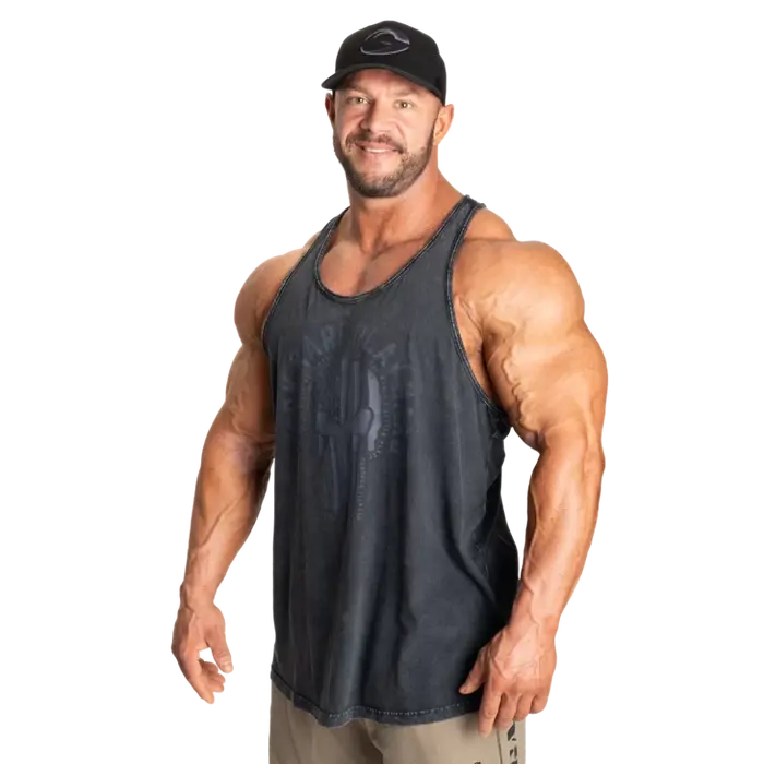 Майка GASP Skull T-Back 220991 Washed Black