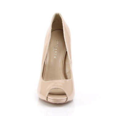 Туфлі на підборах Sexy-42 *5 дюймів, туфлі на відкритому носку 1/4 дюйма, бежевого кольору