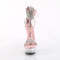 Босоножки Pleaser Delight-627RS, каблук 6 дюймов, манжета на щиколотке 1 3/4 дюйма, босоножкии с PF-застежкой, молния сзади, прозрачный/нежно-розовый