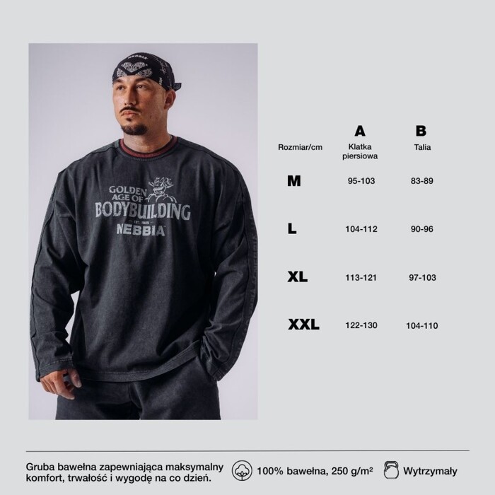 Лонгслів чоловічий NEBBIA x Olympia Long Sleeve T-Shirt Light Grey 952