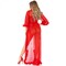 Довгий халат Leg Avenue Marabou Trimmed Red O\S